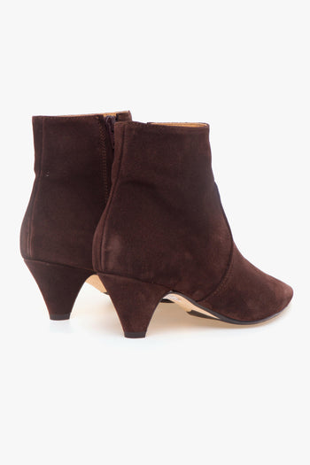 Tronchetto . in camoscio con tacco a cono 50 mm - 3