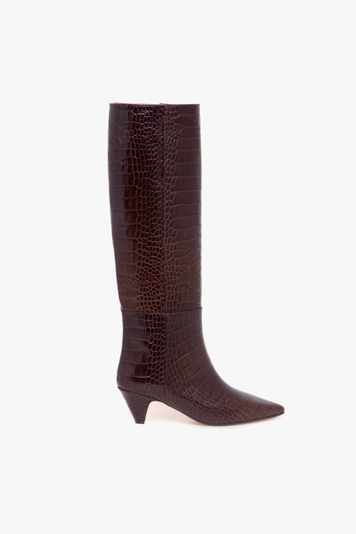 Stivale . in pelle con tacco 45 mm