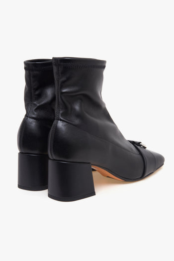 Tronchetto . in pelle con gambale stretch e tacco 55 mm - 3