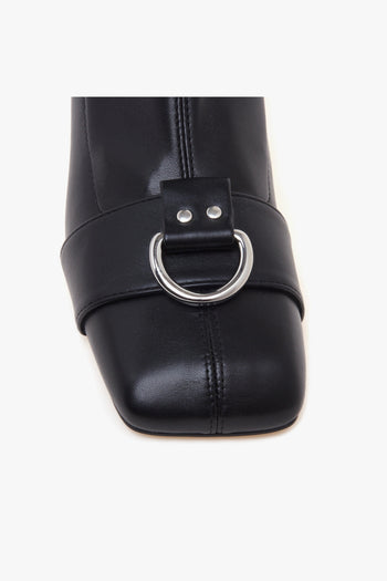 Tronchetto . in pelle con gambale stretch e tacco 55 mm - 4