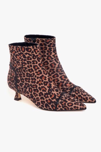 Tronchetto . in camoscio maculato con tacco 30 mm - 2