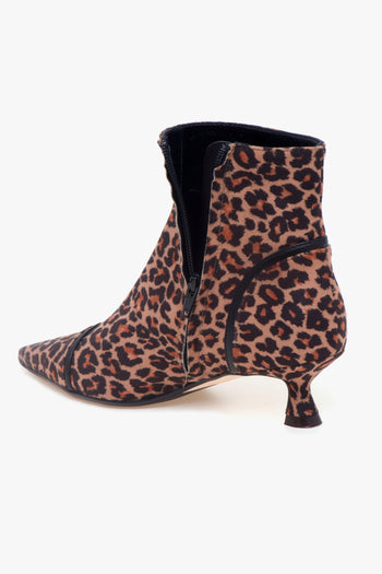 Tronchetto . in camoscio maculato con tacco 30 mm - 4