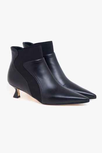 Tronchetto . in pelle con gambale elasticizzato e tacco 50 mm - 2