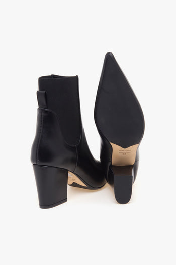 Tronchetto . in pelle con elastici laterali e tacco 75 mm - 4