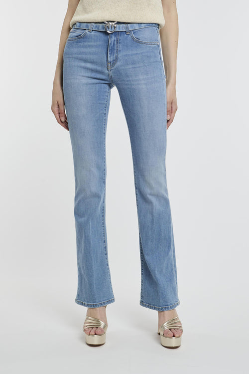 Jeans a zampa in denim stretch