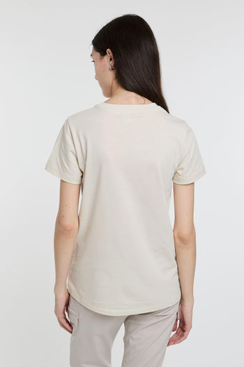 T-shirt in cotone con logo ricamato - 4