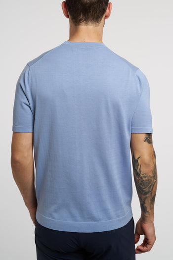 T-shirt in filato misto cotone,lino e seta - 4