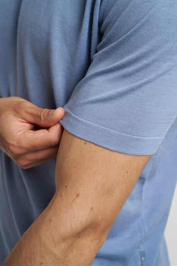 T-shirt in filato misto cotone,lino e seta - 5