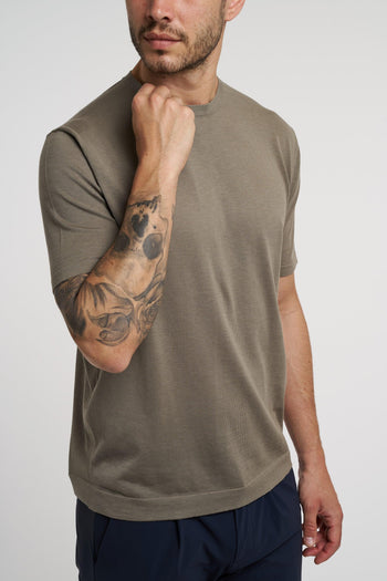T-shirt in filato misto cotone,lino e seta - 3