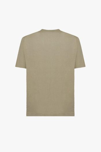 T-shirt in filato misto cotone,lino e seta - 8