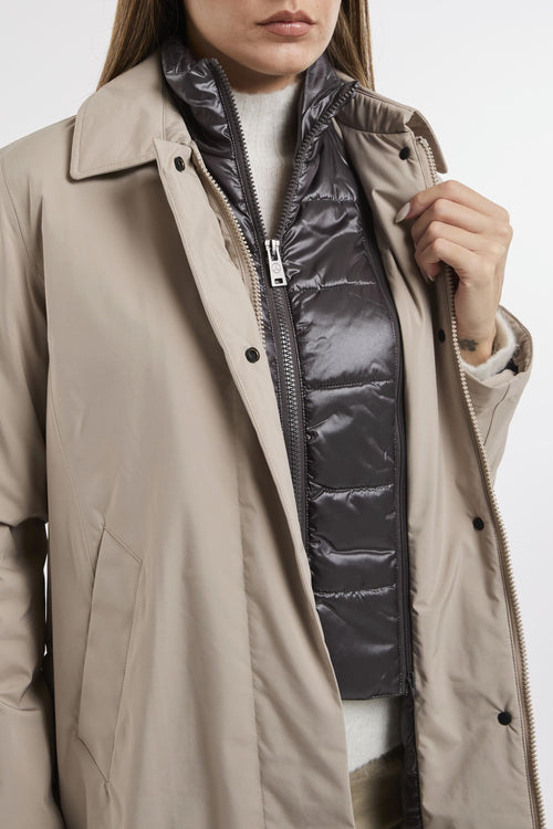 Trench con collo camicia in tessuto tecnico - 2