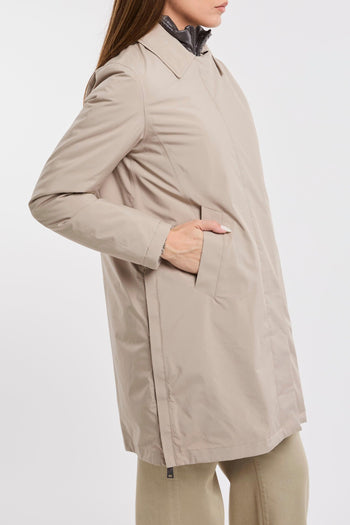 Trench con collo camicia in tessuto tecnico - 4