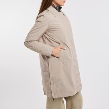 Trench con collo camicia in tessuto tecnico - 8