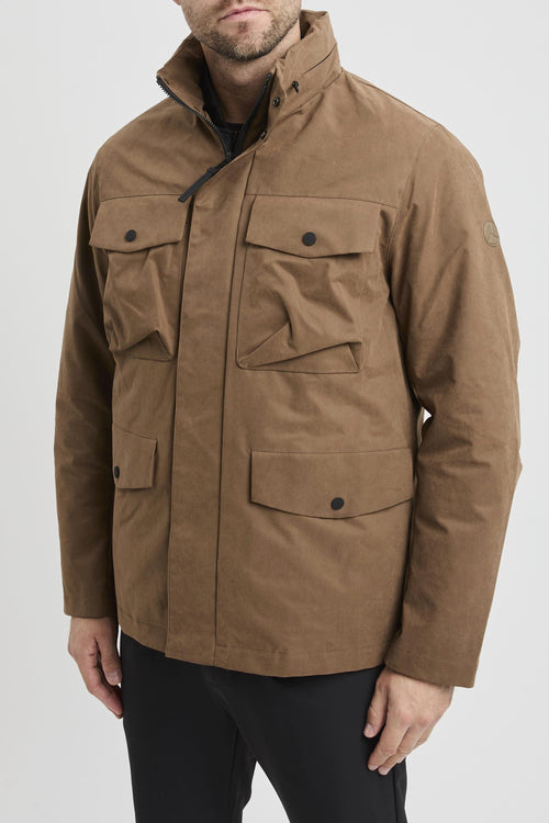 Field jacket in microfibra con giubbino imbottito removibile