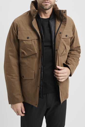 Field jacket in microfibra con giubbino imbottito removibile - 2