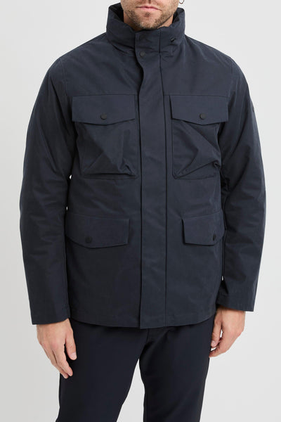 Field jacket in microfibra con giubbino imbottito removibile