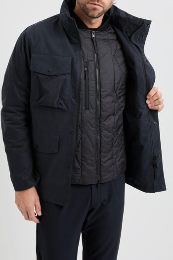 Field jacket in microfibra con giubbino imbottito removibile - 7