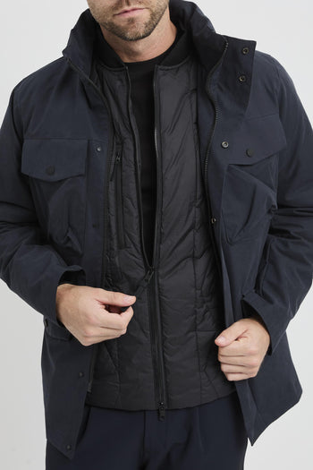 Field jacket in microfibra con giubbino imbottito removibile - 8