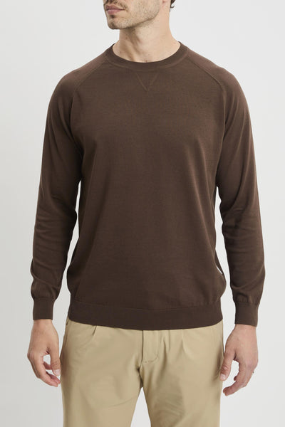 Maglia tricot a girocollo in cotone