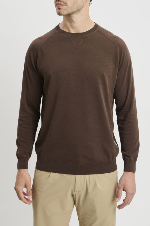 Maglia tricot a girocollo in cotone
