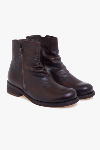 Tronchetto in pelle arricciata con zip - 2