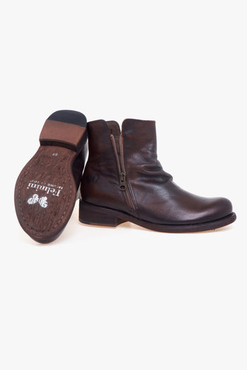 Tronchetto in pelle arricciata con zip - 4