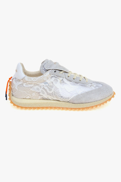 Sneaker Garage in camoscio e pizzo
