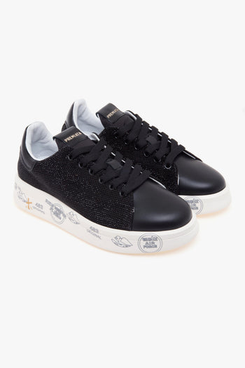 Sneaker Belle in camoscio full-strass - 2