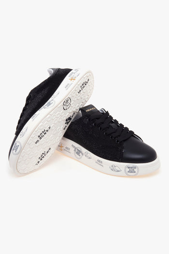 Sneaker Belle in camoscio full-strass - 4