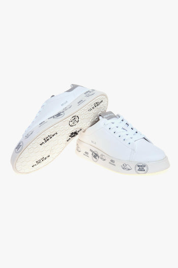 Sneaker Belle in pelle con talloncino argento - 4