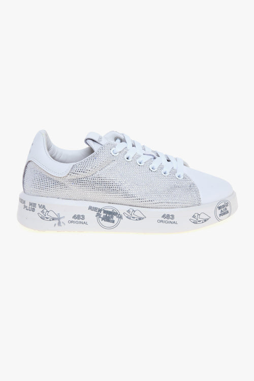 Sneaker Belle in pelle con strass