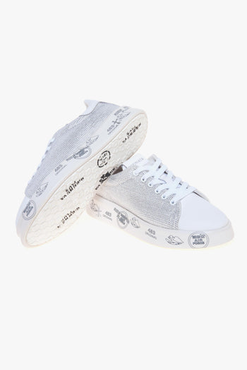 Sneaker Belle in pelle con strass - 4