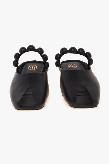 Sabot Blanche in pelle con cinturino impreziosito con mezze sfere - 5