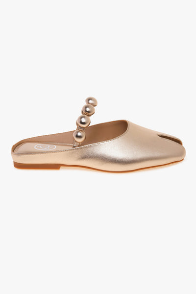 Sabot Blanche in pelle con cinturino impreziosito con mezze sfere