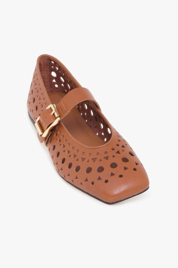 Ballerina Brook in pelle laserata con cinturino regolabile - 4