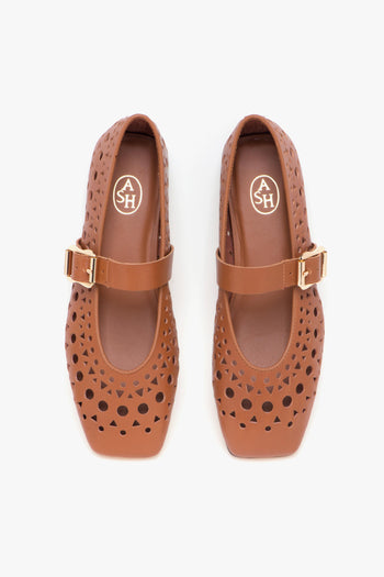 Ballerina Brook in pelle laserata con cinturino regolabile - 5