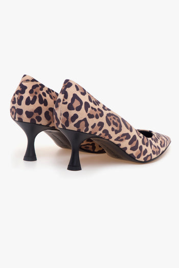 Decolletè velluto maculato con tacco 50 mm - 3
