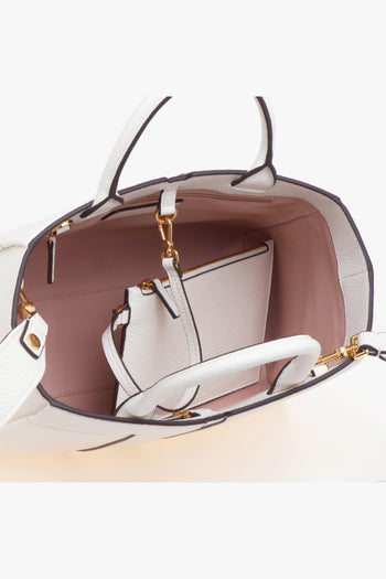 Borsa a mano in ecopelle con tracolla - 4