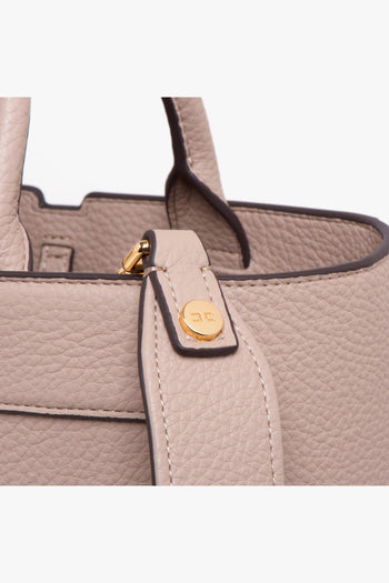 Borsa a mano in ecopelle con tracolla - 5