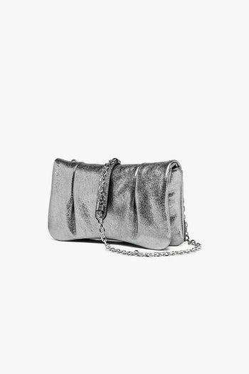 Pochette modello Glenda in pelle laminata con tracolla - 3