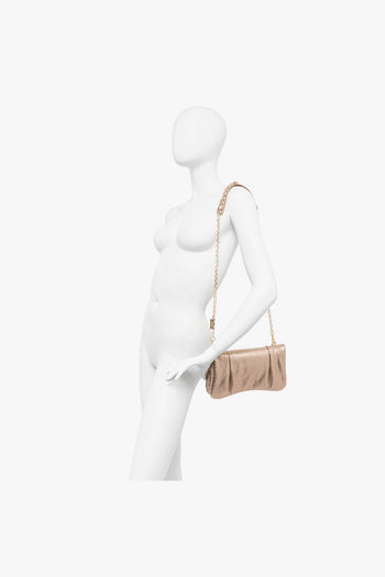 Pochette modello Glenda in pelle laminata con tracolla - 6