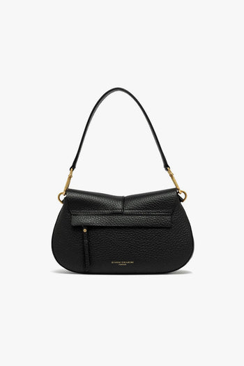 Borsa a spalla Helena Round in pelle martellata con tracolla - 3