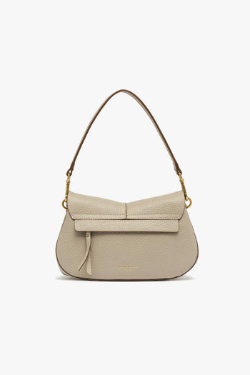 Borsa a spalla Helena Round in pelle martellata con tracolla - 3