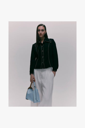 Borsa a spalla "Penelope" in pelle martellata - 6