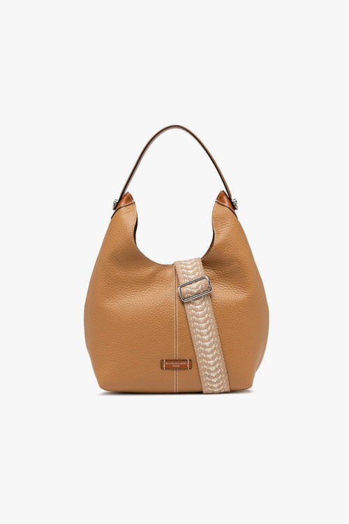 Borsa hobo "Alessandra" in pelle martellata con tracoilla