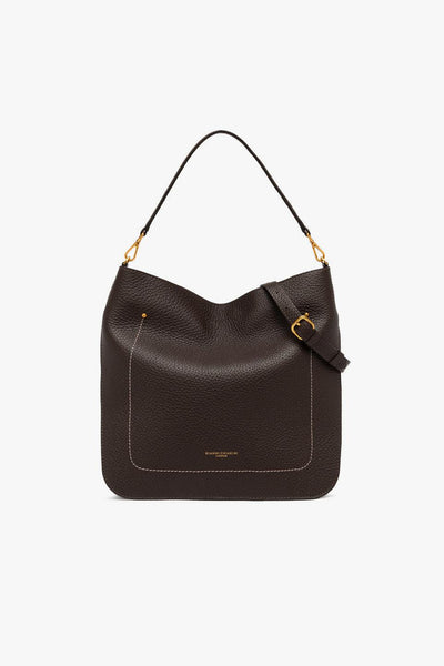 Borsa a spalla "Olga" in pelle martellata con tracolla