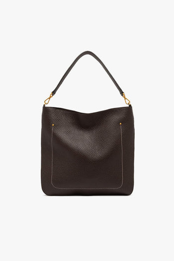 Borsa a spalla "Olga" in pelle martellata con tracolla - 3