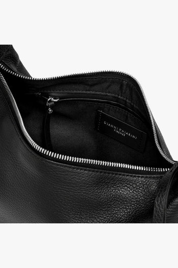 Borsa mezzaluna a spalla "Aisha" in pelle con tracolla - 3