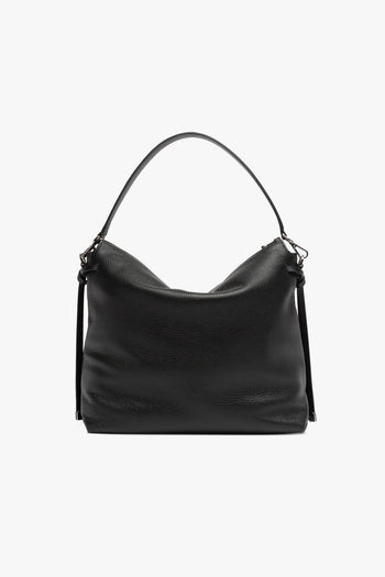 Borsa a spalla "Brina" in pelle martellata con tracolla - 3