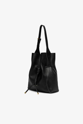 Borsa a spalla Sienna in pelle martellata con pochette interna - 2